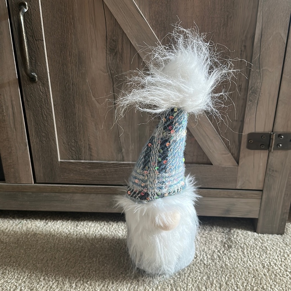 Winter themed plush Gnome decoration